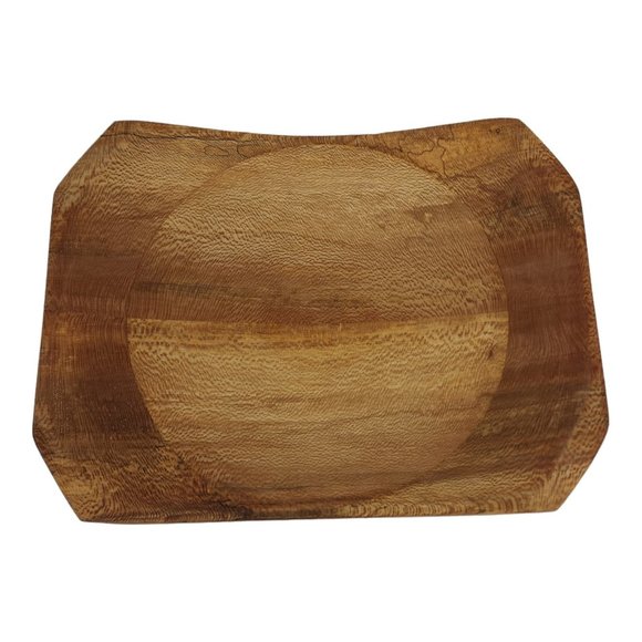 Wooden Sycamore Platter Bowl Wood Decorative Display Tray Dish Thick Wood Bowl C - Picture 2 of 6